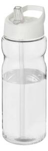 Clear Water Bottle with Spout Lid with Straw