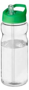 Clear Water Bottle with Spout Lid with Straw