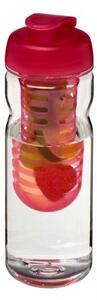 Clear Water Bottle with Flip Lid with Infuser