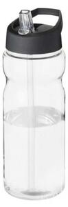 Clear Water Bottle with Spout Lid with Straw