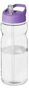 Clear Water Bottle with Spout Lid with Straw