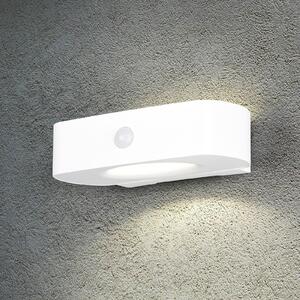 Reality Leuchten Solarna zidna svjetiljka Bilbao, bijela, visina 6 cm, senzor, gore/dolje, Bijela, Plastika