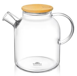 Čajnik s bambusovim poklopcem, Staklo, 1600ml