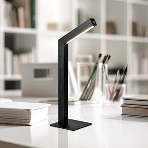 Reality Leuchten LED stolna lampa na baterije Skip, crna, MDF, visina 37,5 cm, prigušiva, Crno, Dnevni boravak/blagovaonica, Drvo