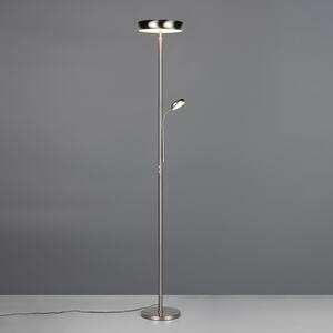 Reality Leuchten LED podna lampa Palermo, mat nikal, daljinski upravljač, memorija, prigušiva, Metalik, Dnevni boravak/blagovaonica, Metal
