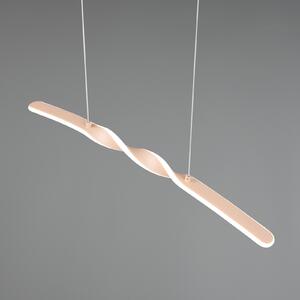 Reality Leuchten LED viseća svjetiljka Ginko, pijesak, metal, duljina 79 cm, Bež, Dnevni boravak/blagovaonica, Metal