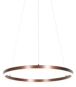 Dizajnerska viseća svjetiljka brončana 60 cm uklj. LED prigušiva u 3 koraka - Anello