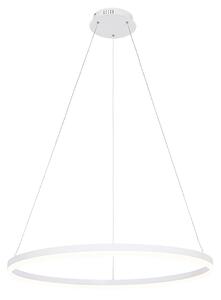 Dizajnerska viseća svjetiljka bijela 80 cm s LED 3-stupanjskom prigušivanjem - Anello