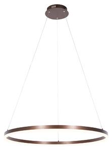 Dizajnerska viseća svjetiljka brončana 80 cm uklj. LED prigušiva u 3 koraka - Anello
