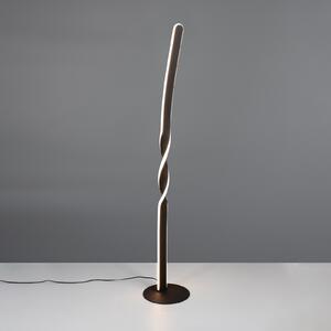 Reality Leuchten LED podna lampa Ginko, mat crna, metalna, visina 110 cm, Crno, Dnevni boravak/blagovaonica, Metal