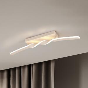 Reality Leuchten LED stropna svjetiljka Ginko, pijesak, metal, duljina 79 cm, Bež, Dnevni boravak/blagovaonica, Metal
