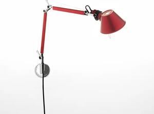 TOLOMEO MICRO ZIDNA LAMPA S NOSAČEM KOMPLET CRVENA E14 A010910 + A025150 AR010910+AR025150
