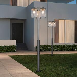 Trio Lighting Vanjska svjetiljka Sambesi, V 240 cm, antracit, senzor sumraka, Sivo, Aluminij