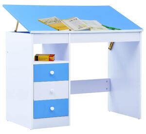 VidaXL Dječji nagibni stol za učenje i crtanje plavo-bijeli
