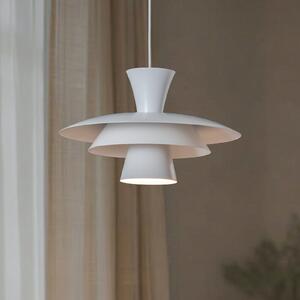 Luminex Viseća svjetiljka Plato, bijela, metalna, Ø 38 cm, E27, prigušiva, Bijela, Dnevni boravak/blagovaonica, Metal