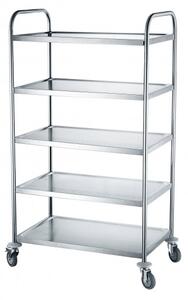 Kolica za Posluživanje s 5 Polica, 905x585x1545mm