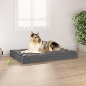 VidaXL Krevet za pse sivi 91,5 x 64 x 9 cm od masivne borovine