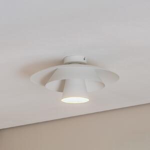 Luminex Plato stropna svjetiljka, bijela, metalna, Ø 38 cm, E27, prigušiva, Bijela, Dnevni boravak/blagovaonica, Metal