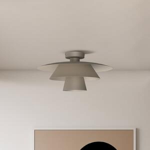 Luminex Plato stropna svjetiljka, bež, metal, Ø 38 cm, E27, prigušiva, Bež, Dnevni boravak/blagovaonica, Metal
