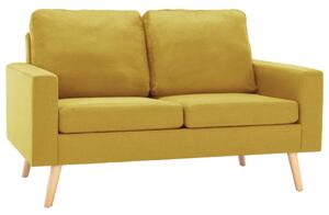 VidaXL 2-dijelni set sofa od tkanine žuti