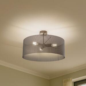 Domiluce Stropna lampa Zofia, smeđa boja kave, metalna, Ø 50 cm, 3 žarulje, E27, prigušiva, Smeđa / hrđa, Dnevni boravak/blagovaonica, Metal