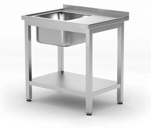 Sudoper s Policom, Lijeva Strana, 800x600x850mm