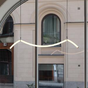Markslöjd LED viseća svjetiljka Melt, crno/bijela, duljine 112 cm, prigušiva, Bijela, Dnevni boravak/blagovaonica, Plastika