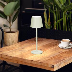 FH Lighting LED stolna lampa na baterije Roxi, mint zelena, metalna, IP54, prigušivač, prigušiva, Zelena, Dnevni boravak/blagovaonica, Metal