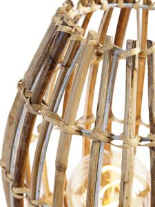Ruralna stolna lampa od bambusa s bijelim - Canna Capsule