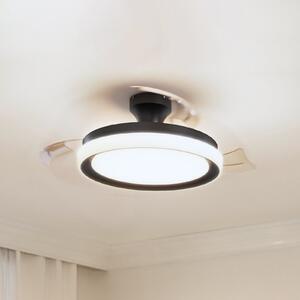 Philips Bliss LED stropni ventilator, crno-bijeli, tih, CCT, prigušiva, Crno, Dnevni boravak/blagovaonica, Metal