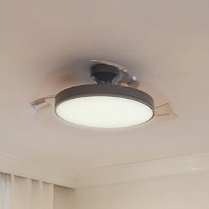 Philips Atlas LED stropni ventilator, nikl, tih, CCT, prigušiva, Metalik, Dnevni boravak/blagovaonica, Metal
