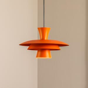 Luminex Viseća svjetiljka Plato, narančasta, metalna, Ø 38 cm, E27, prigušiva, Naranča, Dnevni boravak/blagovaonica, Metal