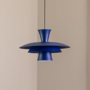 Luminex Viseća svjetiljka Plato, tamnoplava, metalna, Ø 38 cm, E27, prigušiva, Plava, Dnevni boravak/blagovaonica, Metal