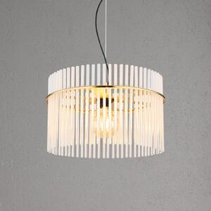 Globo Viseća lampa Gorley, Ø 40 cm, zlatna boja, staklo, prigušiva, Zlato / mjed, Dnevni boravak/blagovaonica, Staklo