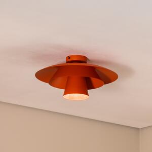Luminex Plato stropna svjetiljka, narančasta, metalna, Ø 38 cm, E27, prigušiva, Naranča, Dnevni boravak/blagovaonica, Metal