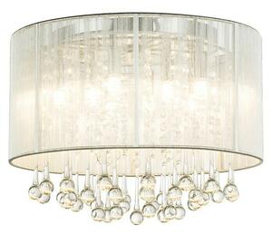 Globo Sierra Okrugla stropna LED svjetiljka (24 W, Metalik srebrne boje, Prozirno, Krom, Topla bijela)