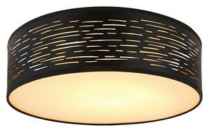 Globo Okrugla stropna LED svjetiljka Tunno (Ø x V: 380 mm x 13 cm, Crno-zlatno)