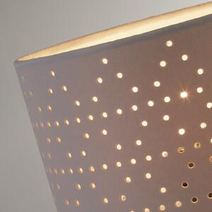 Searchlight Stolna lampa Taave, siva/crna, tekstil, metal, 27 cm, E14, Sivo, Dnevni boravak/blagovaonica, Tkanina / tekstil