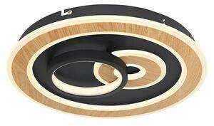 Globo Okrugla stropna LED svjetiljka Chessy (40 W, Ø x V: 400 mm x 6,5 cm, Crna, Topla bijela)