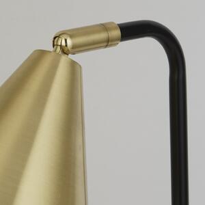 Searchlight Rivan stolna lampa, crna/zlatna, metalna, 41 cm, E14, Crno, Dnevni boravak/blagovaonica, Metal