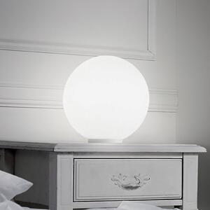 Ideallux Stolna lampa Ideal Lux Mapa, Ø 30 cm, opalno staklo, kugla, E27, Bijela, Dnevni boravak/blagovaonica, Staklo, Metak