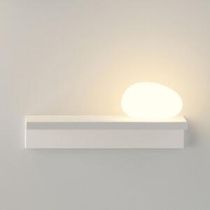 Vibia LED zidna svjetiljka Suite, kamena desna, bijela, 14 cm, Bijela, Dnevni boravak/blagovaonica, Plastika