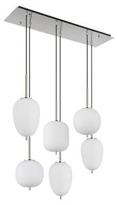 Globo Viseća LED svjetiljka Blacky (40 W, Broj žarulja: 6 Kom., D x Š x V: 800 x 340 x 1.200 mm, Srebrna, E14)