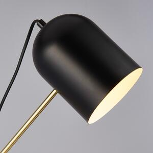 Searchlight Zaliha podna lampa, crno/zlatna, metalna, 120 cm, E27, Crno, Dnevni boravak/blagovaonica, Metal