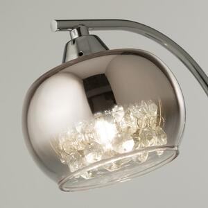 Searchlight Stolna lampa Ianis, siva, metal/staklo, visina 36 cm, G9, Providna, Dnevni boravak/blagovaonica, Staklo