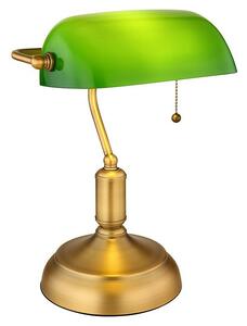 Globo Stolna svjetiljka Antique okrugla (40 W, D x Š x V: 26,5 x 18 x 36 cm, Zlatna, Zelena)