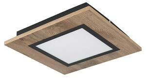 Globo LED stropna svjetiljka (12 W, D x Š x V: 30 x 30 x 4,5 cm, Crna, smeđa, Topla bijela)