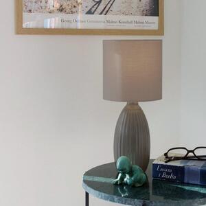 PR Home stolna lampa Uno, smeđa, visina 37 cm, tekstil/keramika, Smeđa / hrđa, Dnevni boravak/blagovaonica, Keramika