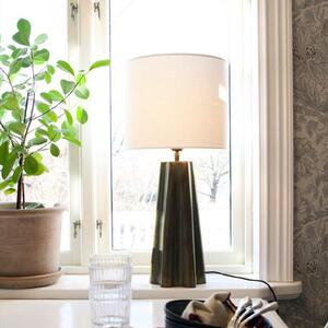 PR Home stolna lampa Aira, visina 65 cm, mesing/bijela, Metalik, Dnevni boravak/blagovaonica, Metal