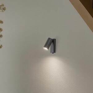 Nowodvorski Lighting Zidni reflektor FOURTY, tamno sivi, visina 17 cm, metalni, GU10, Sivo, Dnevni boravak/blagovaonica, Metal